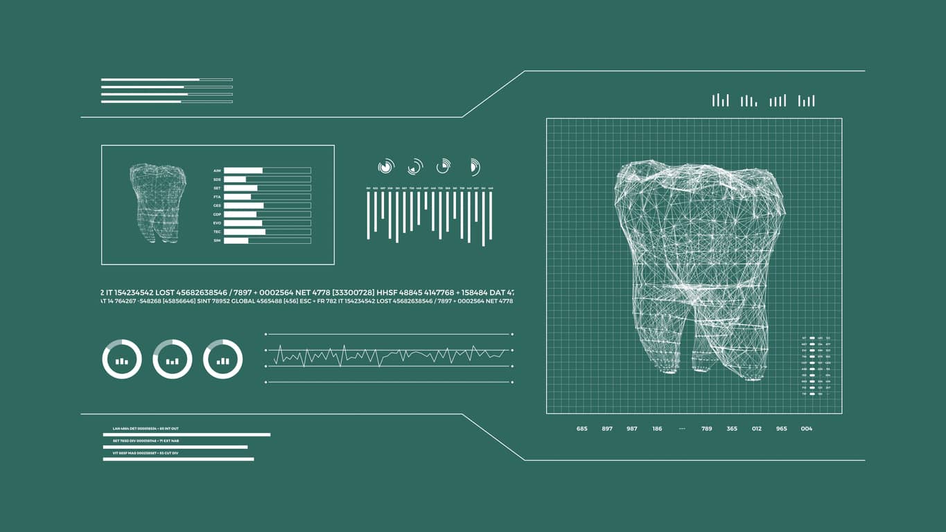 image of teeth next to statistics | dental office statistics